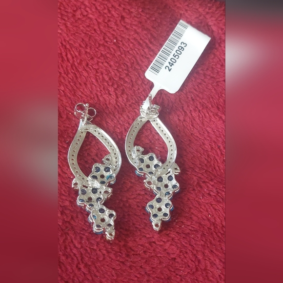 STS Apatite and citrine with zircon accent sterling earrings - Picture 7 of 10